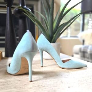 SJP Baby Blue Rampling Suede Pumps